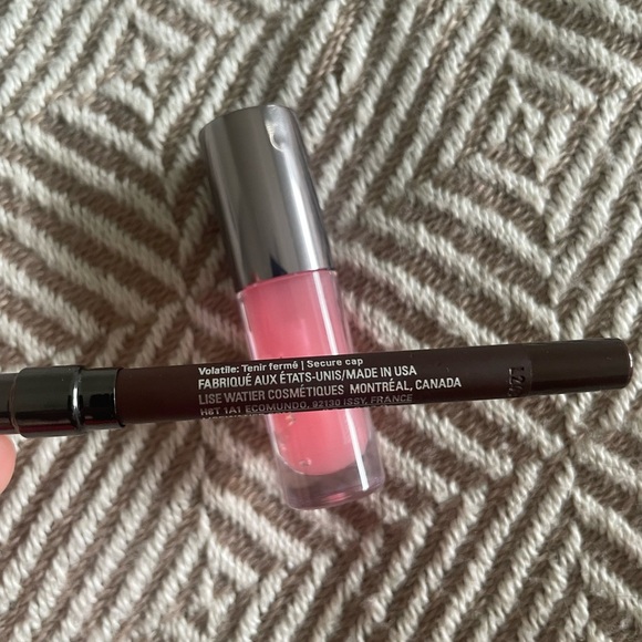 Set 3 Lise Watier Lip Oil Framboise & Waterproof Eyeliner Brun Noir + free serum - Picture 4 of 8
